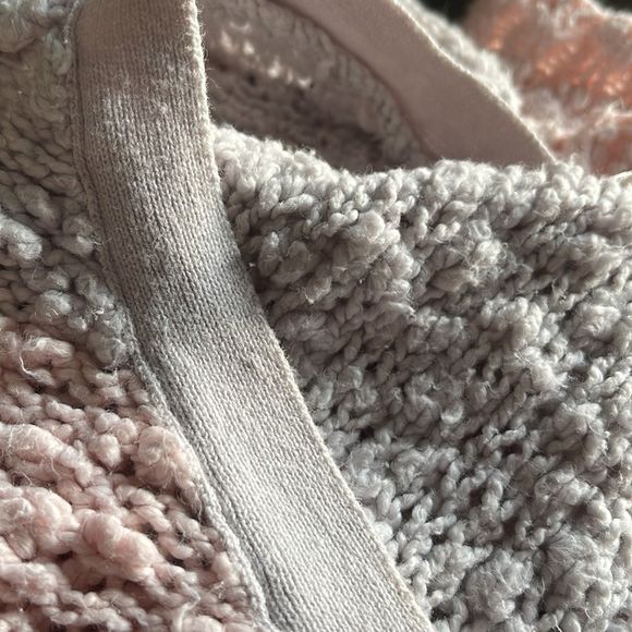 Free People Rugby Songbird Stripe Pullover SweaterSmall Pale Pink Pale Gray - Picture 6 of 15